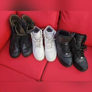 SHOE BUNDLE!! Stylish Black and White Men's Sneakers + Boots